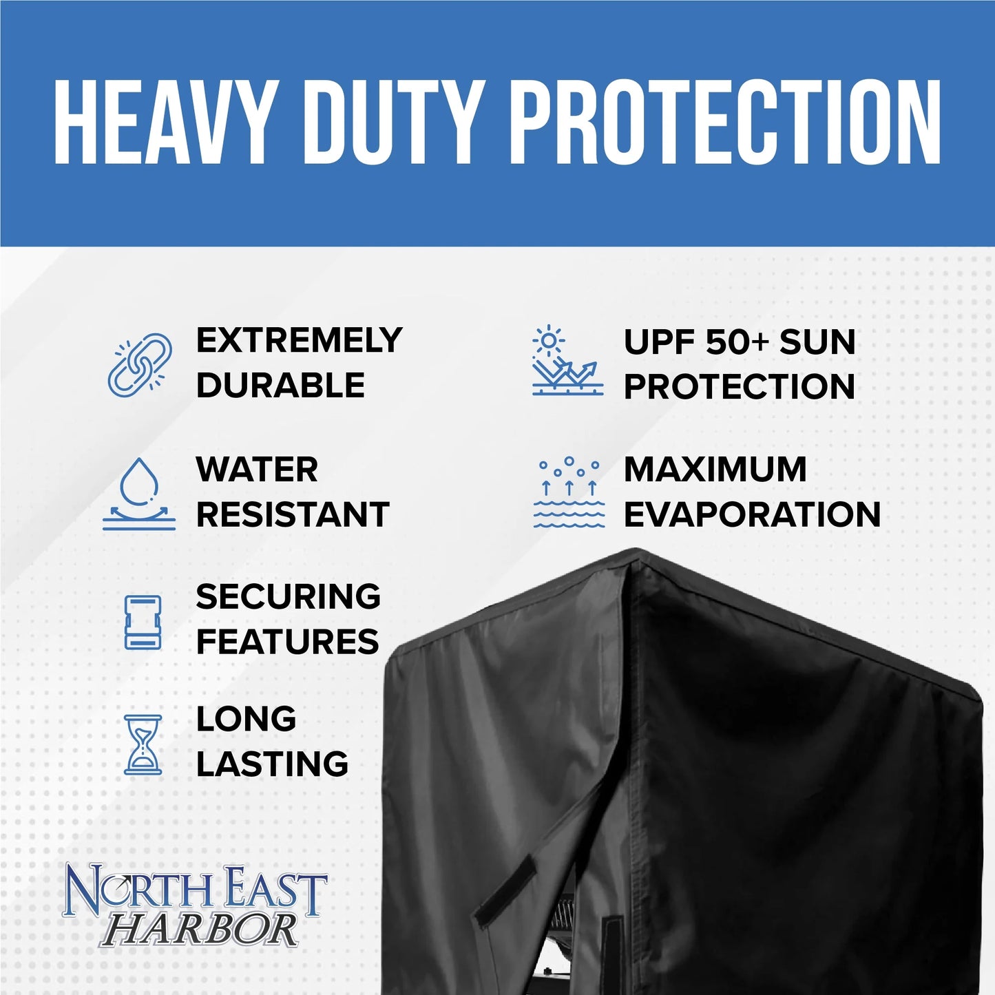 NEH Universal Generator Cover Heavy Duty Waterproof Portable Generator Cover Windproof UV Resistant All-Weather Protection Outdoor Generator Accessories 38"L X 28"W X 30"H