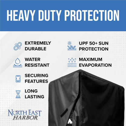 NEH Universal Generator Cover Heavy Duty Waterproof Portable Generator Cover Windproof UV Resistant All-Weather Protection Outdoor Generator Accessories 38"L X 28"W X 30"H