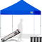 USA 10'X10' Pop up Canopy Tent Commercial Instant Canopies with Heavy Duty Roller Bag,Bonus 4 Sand Weights Bags (Blue)