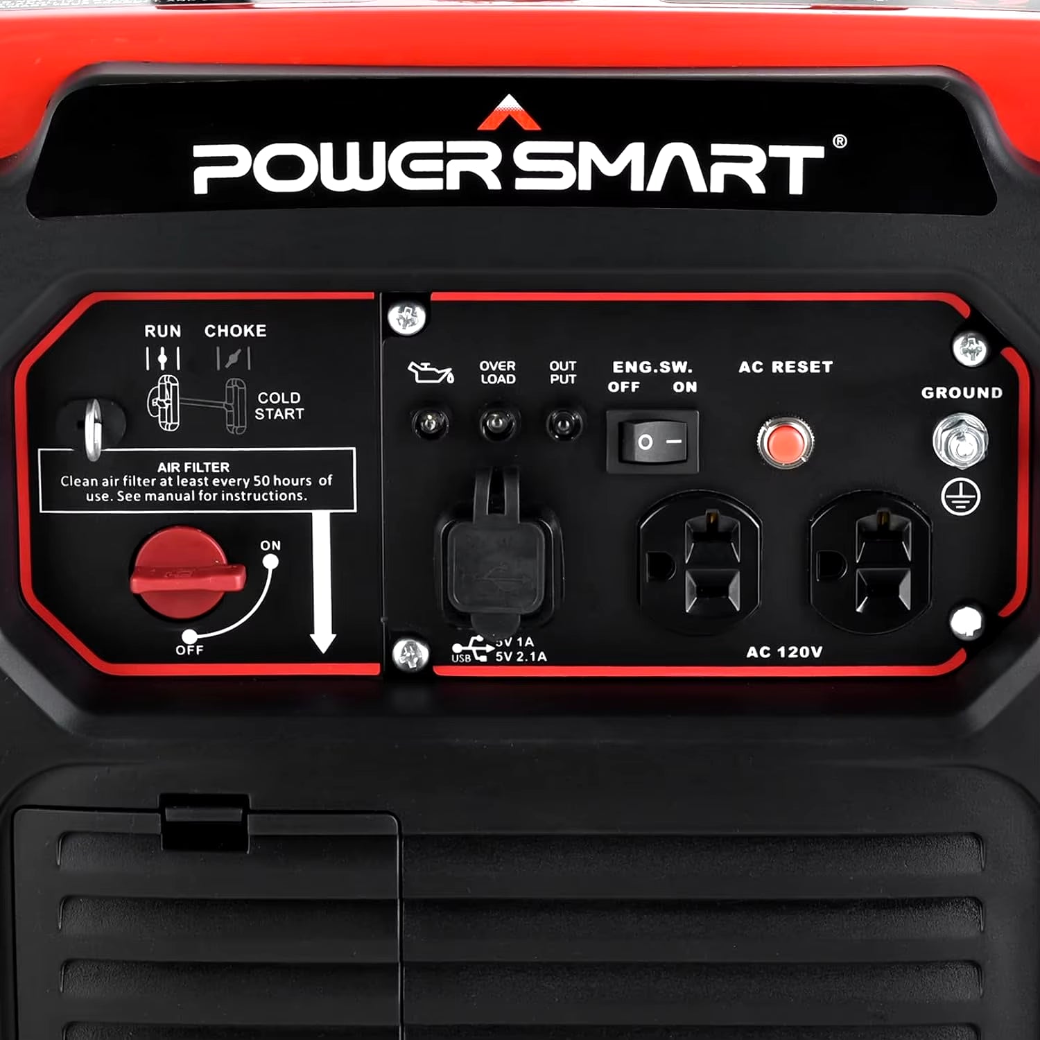 Powersmart 1500-Watt Gas Powered Portable Inverter Generator Super Quiet Ultra-Light Small Generator for Camping Outdoor