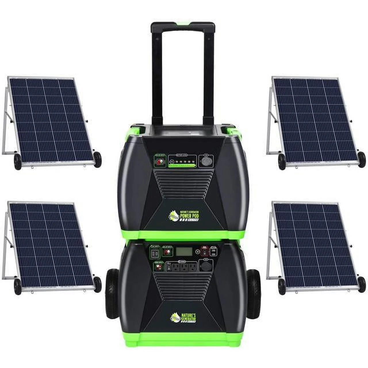 Nature'S Generator Elite - Platinum System:3600W Solar & Wind Powered Pure Sine Wave Off-Grid Nature'S Generator Elite+1200W Nature'S Generator Power Pod Elite+4Pcs 100W Solar Panel