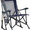 Roadtrip Rocker Camping Chair | Portable, Folding Rocking Chair with Solid, Durable Armrests, Drink Holder & Comfortable Extended Backrest — Indigo Blue