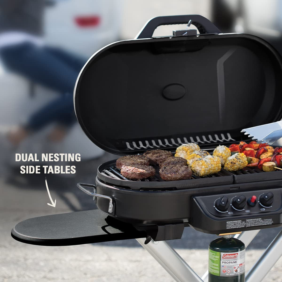 Portable Stand-Up Propane Grill